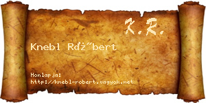 Knebl Róbert névjegykártya